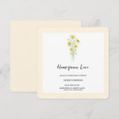 春カモミールシンプルホテルブライダルシャワー招待 (正面/裏面)