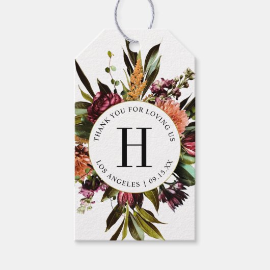 春カラフルの結婚写真の豊かさ ギフトタグ (正面)