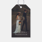 春カラフルの結婚写真の豊かさ ギフトタグ (裏面)