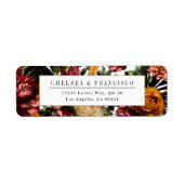 春カラフルの結婚差出人住所 ラベル (正面)