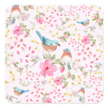 春カラフルの鳥花