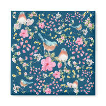 春カラフルの鳥花