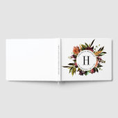 春カラフルイニシャル結婚の豊かさ ゲストブック (全面)