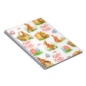 春カラフルイースターコンセのシームレスパターン ノートブック (右側)