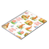 春カラフルイースターコンセのシームレスパターン ノートブック (左側)