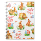 春カラフルイースターコンセのシームレスパターン ノートブック (正面)