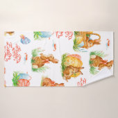 春カラフルイースターコンセのシームレスパターン バスタオル (バスタオル)