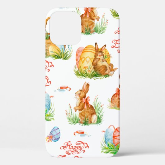 春カラフルイースターコンセのシームレスパターン Case-Mate iPhoneケース (裏面)