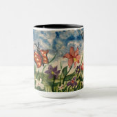 春カラフルオリジナルのアートワーク マグカップ (中央)