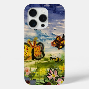 春カラフルオリジナルのアートワーク iPhone 15 PROケース
