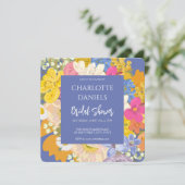 春カラフルガーデンブーケブライダルシャワー 招待状 (スタンド正面)