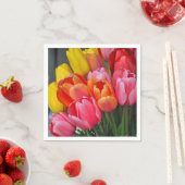 春カラフルチューリップ スタンダードカクテルナプキン (インサイチュ)
