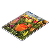 春カラフルチューリップ ノートブック (左側)