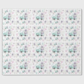 春カラフルハンド絵を描 ラッピングペーパー (フラット)