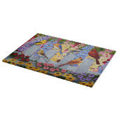 春カラフルバーズガーデンパーティー カッティングボード (角)