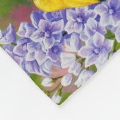 春カラフルバーズガーデンパーティー フリースブランケット (角)