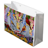 春カラフルバーズガーデンパーティー ラージペーパーバッグ (正面アングル)