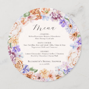 春カラフルフラワーロマンチックブライダルシャワーメンズ メニュー