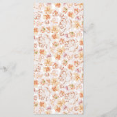 春カラフルフラワーロマンチックブライダルシャワー メニュー (裏面)