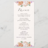 春カラフルフラワーロマンチックブライダルシャワー メニュー (正面)