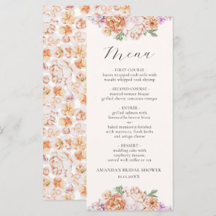 春カラフルフラワーロマンチックブライダルシャワー メニュー