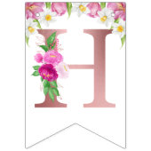 春カラフルフラワー子供の誕生日 バンティングフラッグ (第2の旗)