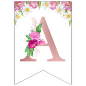 春カラフルフラワー子供の誕生日 バンティングフラッグ (第3の旗)