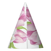 春カラフルフラワー子供の誕生日 パーティーハット (裏面)