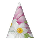 春カラフルフラワー子供の誕生日 パーティーハット (右)