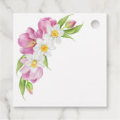 春カラフルフラワー子供の誕生日 フェイバータグ (裏面)