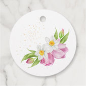 春カラフルフラワー子供の誕生日 フェイバータグ (裏面)