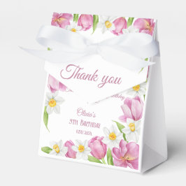 春カラフルフラワー子供の誕生日 フェイバーボックス