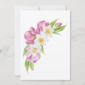 春カラフルフラワー子供の誕生日 招待状 (裏面)