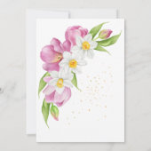 春カラフルフラワー子供の誕生日 招待状 (裏面)