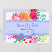 春カラフルフローラスケッチ救束 セーブザデート (正面/裏面)
