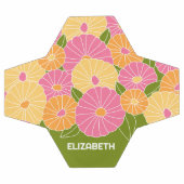 春カラフルフローラルパターカスタムンMonogram サッカーボール (フラット)