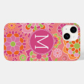 春カラフルフローラルパターカスタムンMonogram Case-Mate iPhoneケース (裏面 (横))