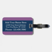 春カラフルフローラルパターン名前をカスタムする ラゲッジタグ (裏面横)