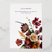 春カラフルフローラ写結婚真 箔招待状 (裏面)