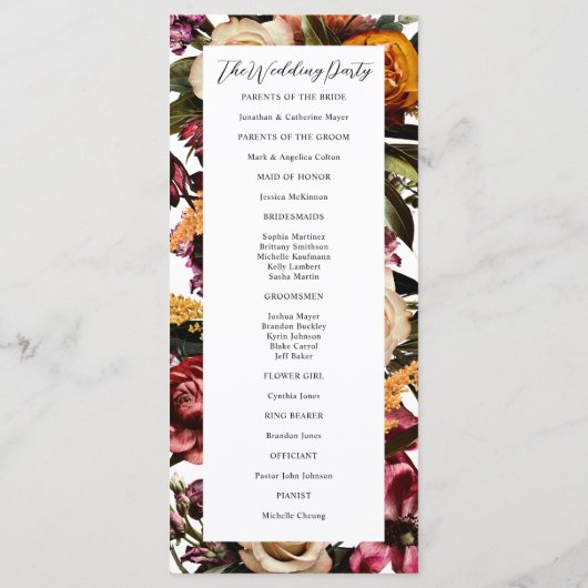 春カラフルフローラ結婚の豊かさ プログラム (裏面)