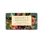 春カラフルフローラ結婚の豊かさ ラベル (正面)