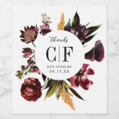 春カラフルフローラ結婚式の引き出物 ワインラベル (シングルラベル)