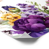 春カラフルブライダルシャワーウェルカムポスター ポスター (角)