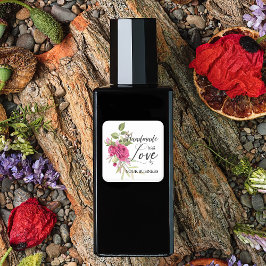 春カラフルブーケハンドメイド愛引用文 スクエアシール