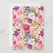 春カラフルブーケベビーシャワー招待状 招待状 (裏面)