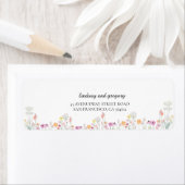 春カラフルワイルドフラワーウェルカムラベル ラベル (インサイチュ)