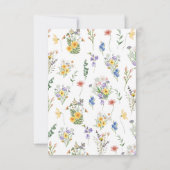 春カラフルワイルドフラワーガーデンフラワー サンキューカード (裏面)