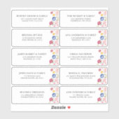 春カラフルワイルドフラワーゲスト住所 シール (シート)