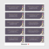 春カラフルワイルドフラワーゲスト住所 シール (シート)