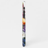 春カラフルワイルドフラワーフローラ水彩画 iPhoneケース (左側)